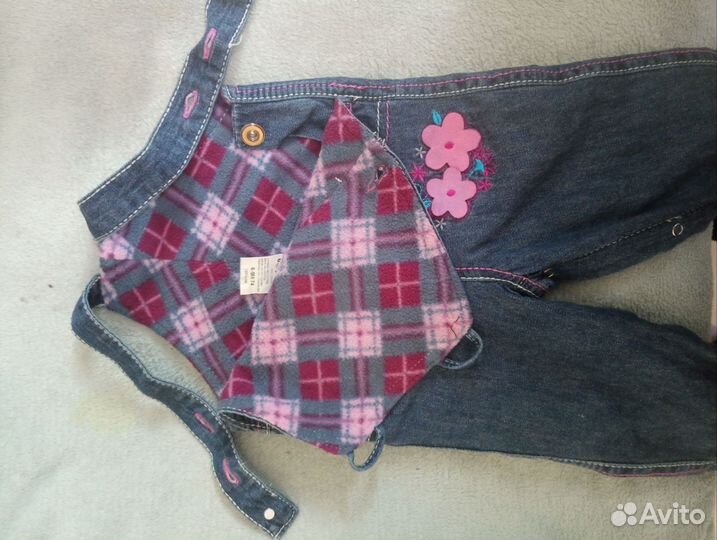 Комбинезон детский джинсовый 6-9 мес