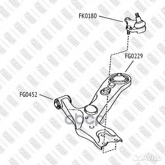 Сайлентблок переднего рычага задний перед пра