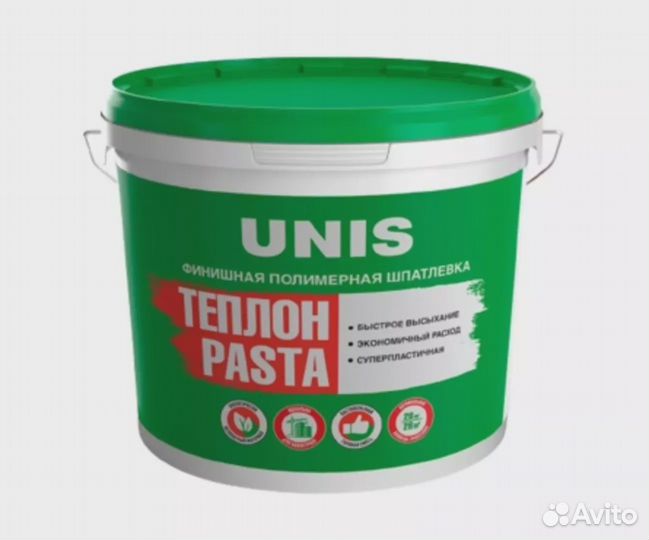 Шпаклевка unis Теплон Pasta полимерная, 5 кг