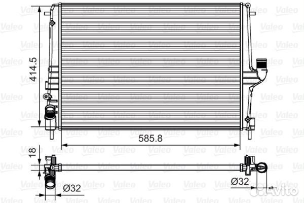 Радиатор renault logan/duster 04- Premium 73563