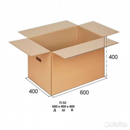 Гофрокороб 600х400х400мм, п32, с ручками