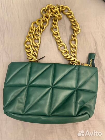 Зелёная сумка Zara