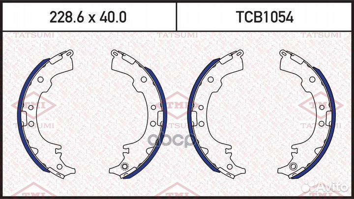 Колодки тормозные барабанные зад TCB1054 TA