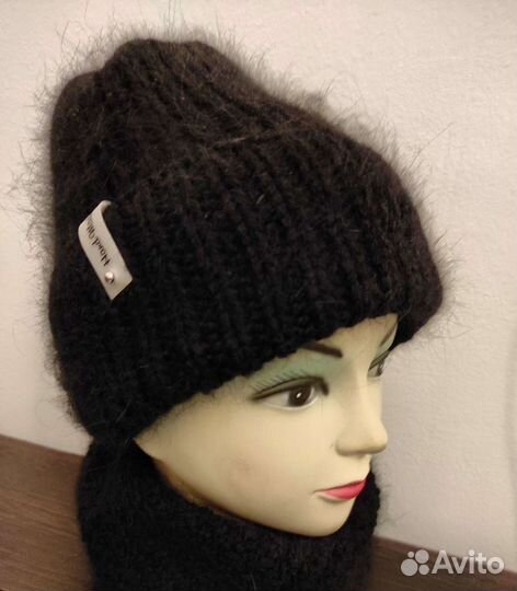 Шапка из пуха норки ручная работа