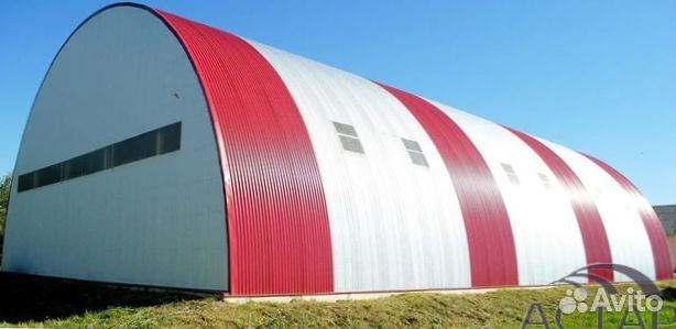 Разных размеров Арочный Ангар Под склад 20х9х40м
