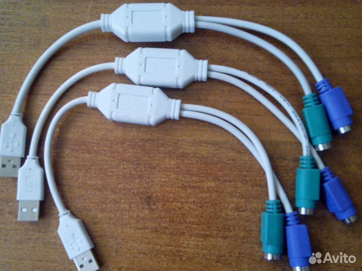 Кабель переходник адаптер USB A в 2 x PS/2
