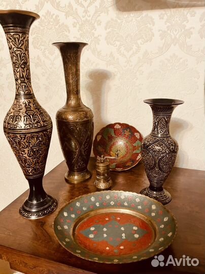 Ваза индийская латунь