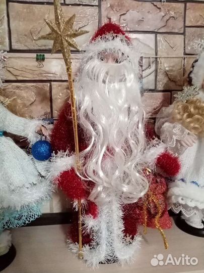 Дед мороз и снегурочка кукла керамическая (передел