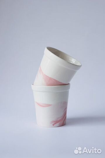 Посуда ручной работы мрамор розовый