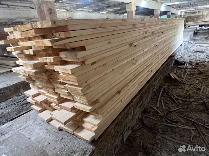 Доска сухая строганная 35х195х6000 влажность 10-12