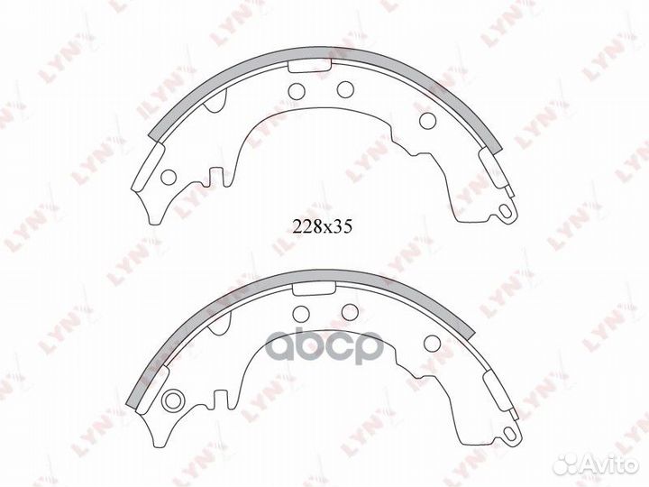 Колодки тормозные барабанные зад BS7508 LYN