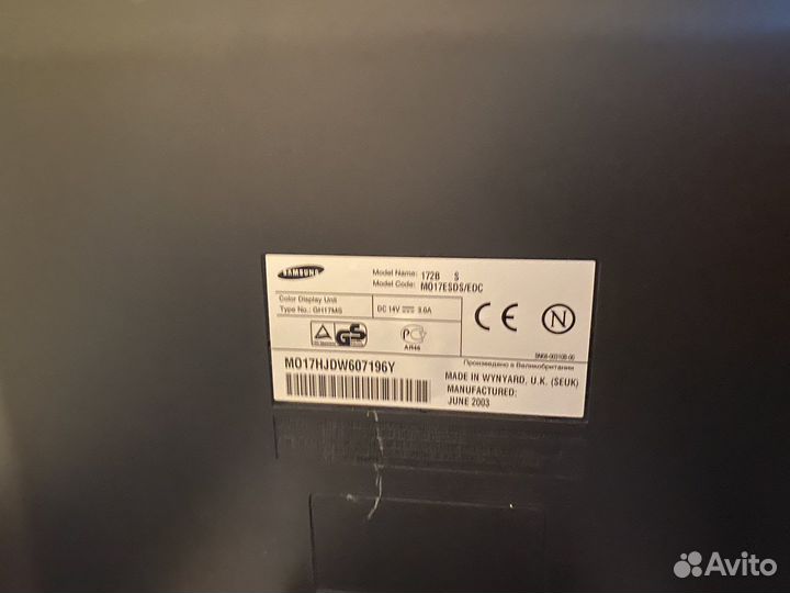 Монитор Samsung syncmaster 172B