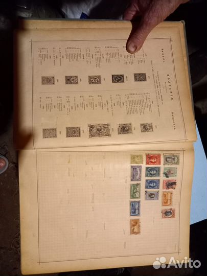 Старинный альбом с марками 1870 - 1942 гг