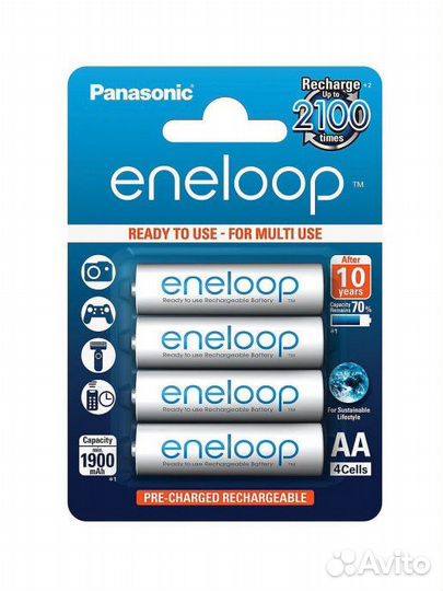Аккумулятор Panasonic Eneloop AA 1900 mAh BK-3mcce