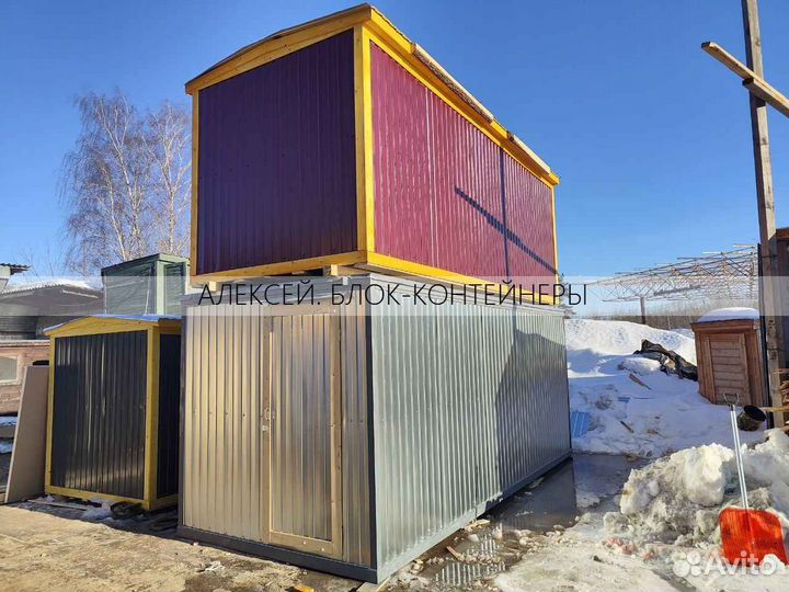 Блок контейнер 6*2,4м для строителей