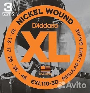 Струны для электрогитары 10-46 D'addario EXL110-3D