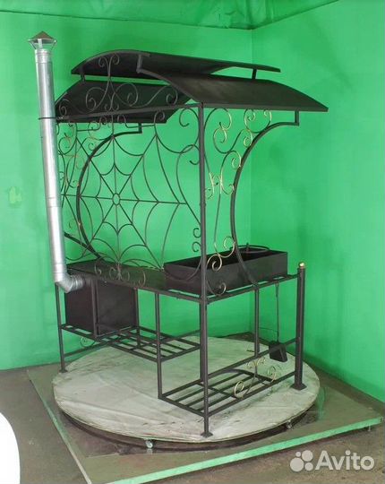 Мангал с крышей модель Паутина