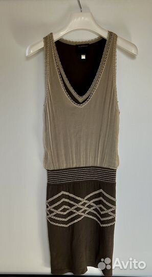 Roberto Cavalli платье трикотаж шифон люрекс 42