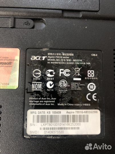 Ноутбук acer