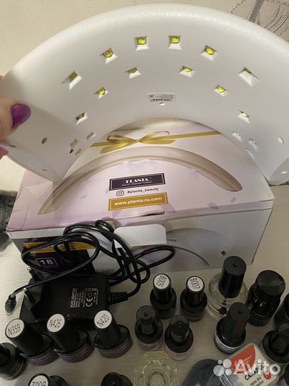Уф лампа для ногтей + лаки
