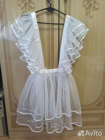 Белый школьный фартук ,р.44-46