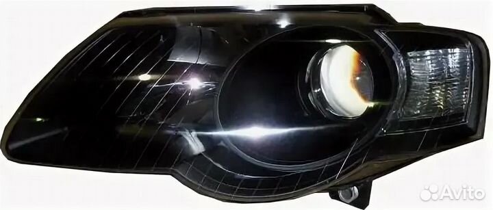 Фара Пассат Б6 черная VW Passat B6 2005-2010