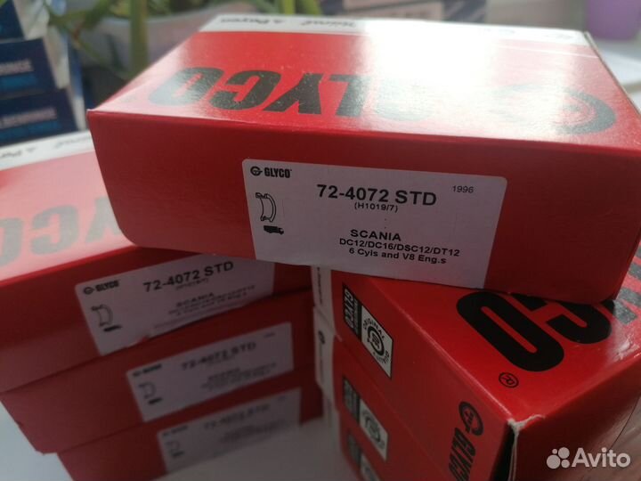 Вкладыши коренные к-т Glyco 72-4072 STD для Scania