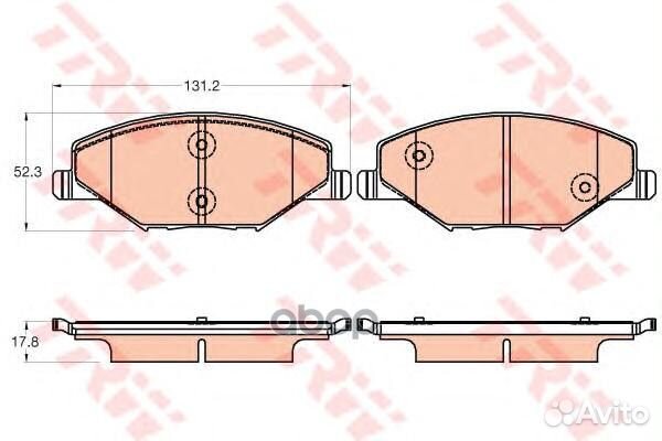 Колодки пер.skoda fabia 07-14 GDB2027 TRW