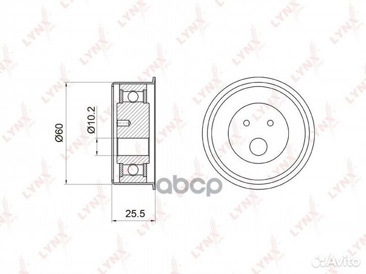 Ролик натяжной ремня грм PB1038 lynxauto
