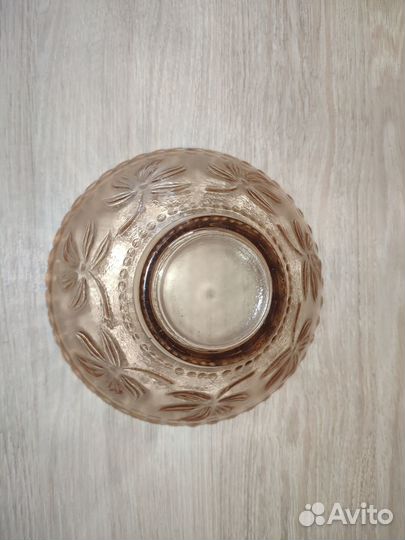 Салатник (конфетница) карамельное цветное стекло