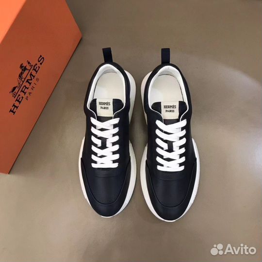 Кроссовки кожаные Hermes