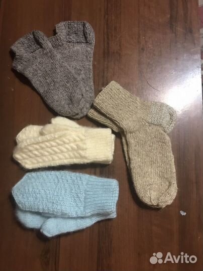 Пояс и носки из собачьей шерсти