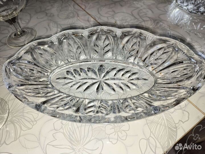 Ваза для фруктов хрусталь СССР