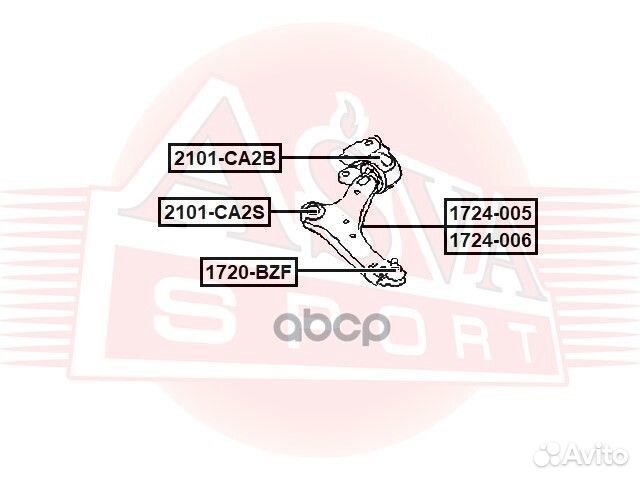 Рычаг volvo XC60 2008- volvo 1724-006 asva