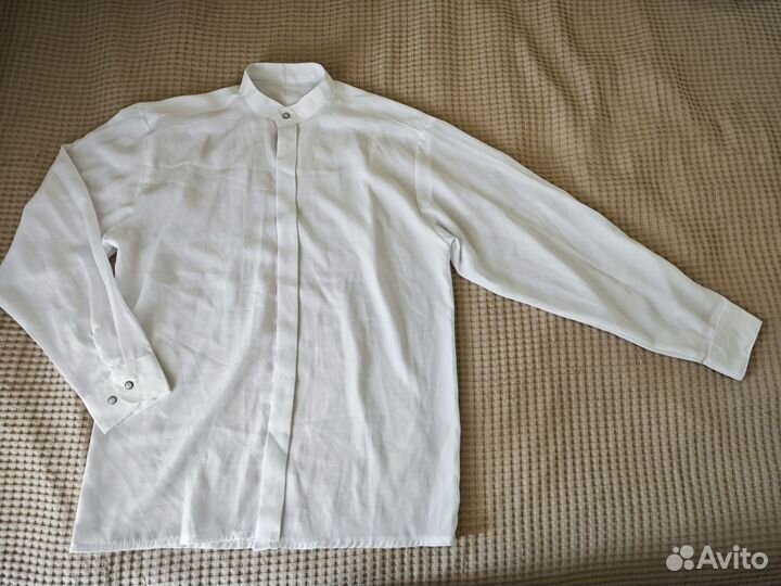 Лёгкая рубашка белая 46 размер