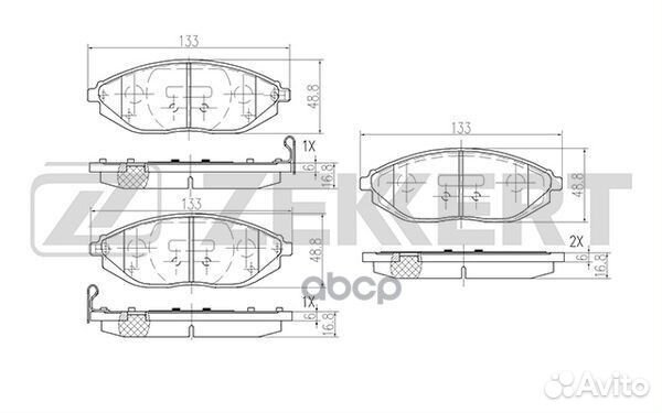 Колодки торм. диск. передн. Chevrolet Spark (M3