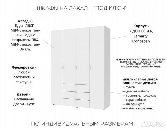 Гардеробный шкаф на заказ