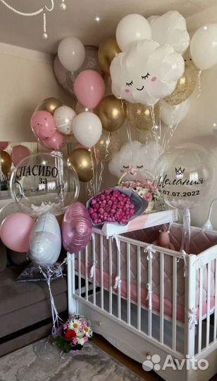 Воздушные шары на выписку из роддома