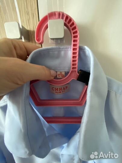 Рубашка 152-158 голубая