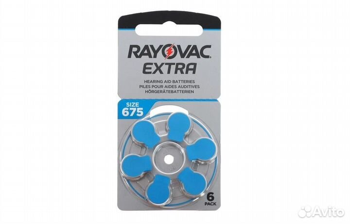 Батарейки для слуховых аппаратов Rayovac 675 BL-6