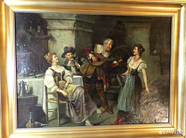 Картина.19 век.Веласкес.Жанровая.Холст.Масло