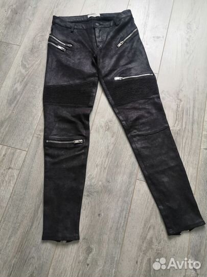 Брюки zara под кожу S