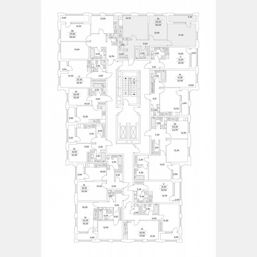 2-к. квартира, 20,4 м², 11/13 эт.