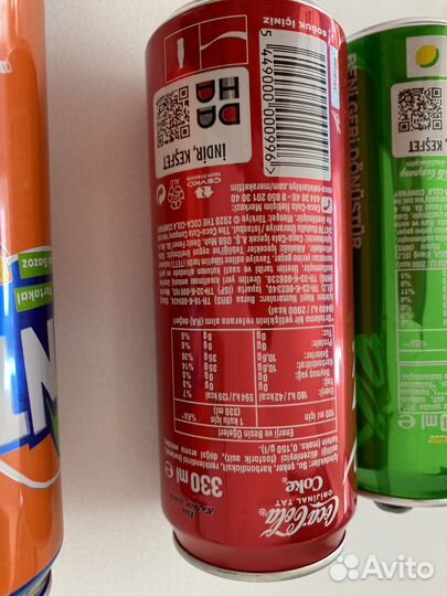Банки от sprite, coca coola, fanta
