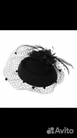 Шляпка с вуалью сеткой на зажимах