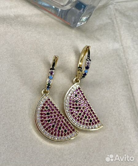 Серьги арбузы