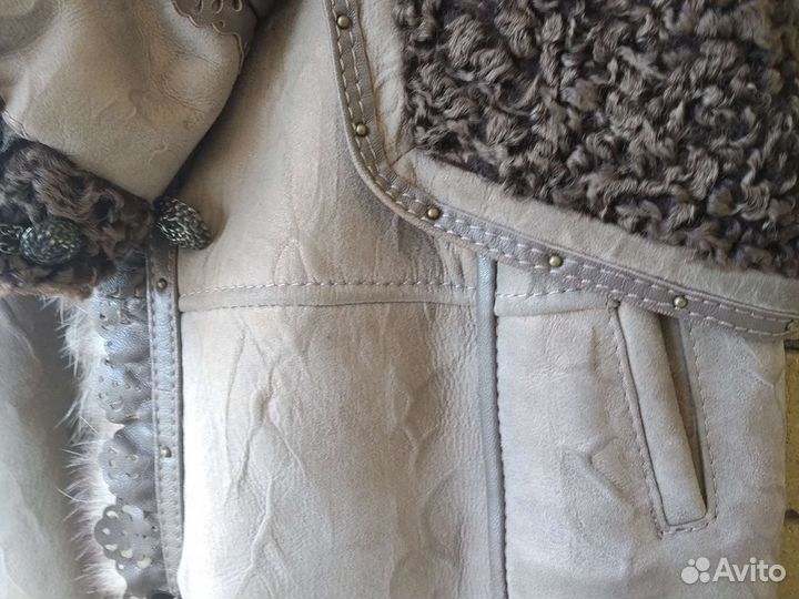 Шуба, дублёнка, пальто кожаное из овечьей шерсти