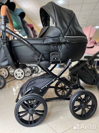 Коляска indigo 2 в 1 эко кожа