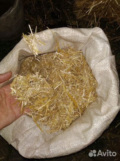 Мульча.Солома перемолотая (в мешках)