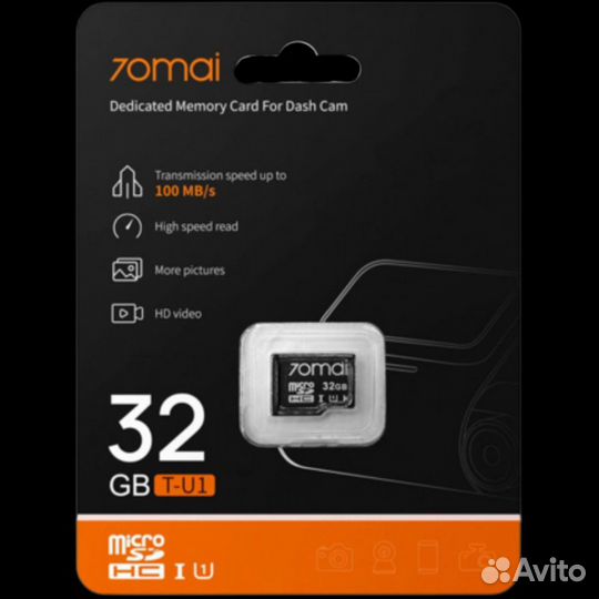 Видеорегистратор 70mai Midrive D06+ карта на 32gb